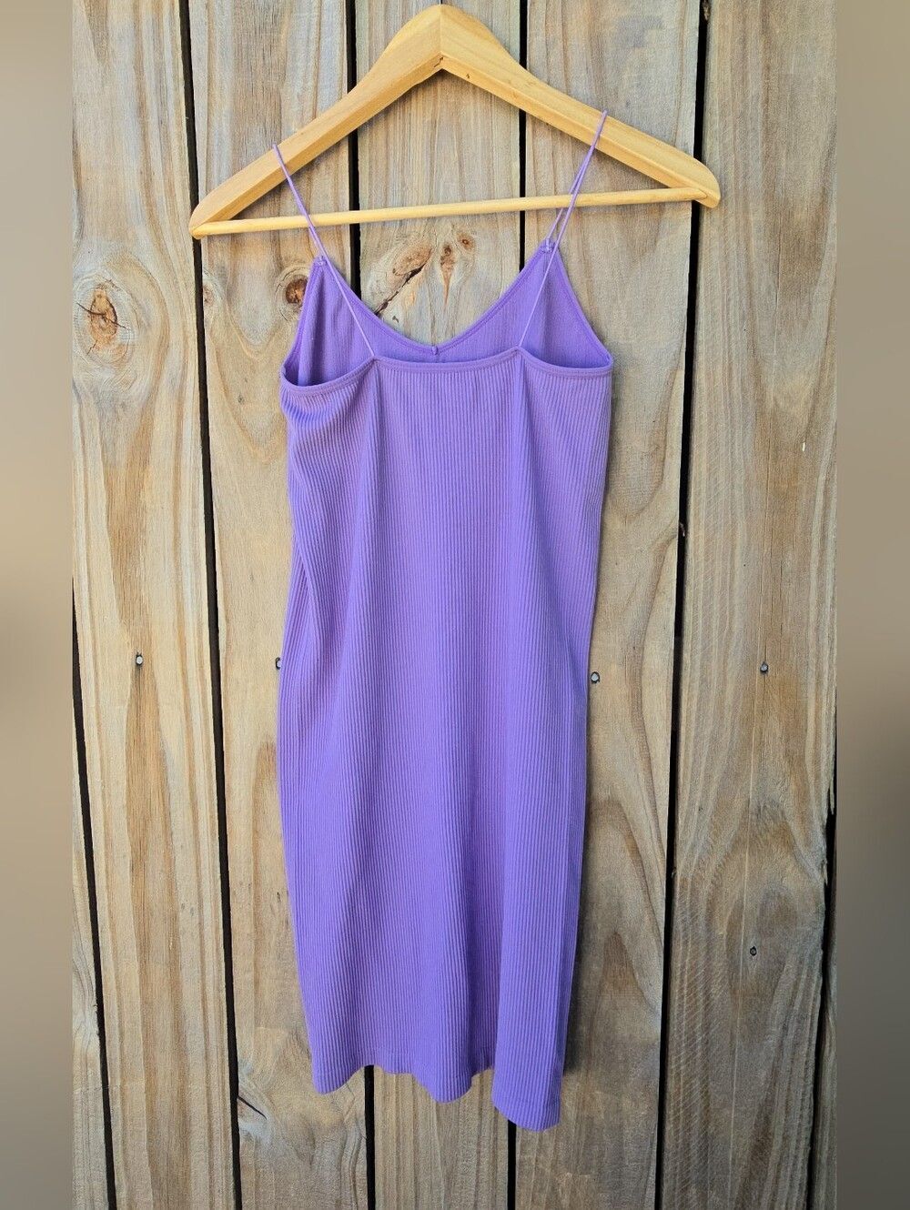 FCT Basics Lavender Ribbed Bodycon Dress Size Large - Picture 6 of 8